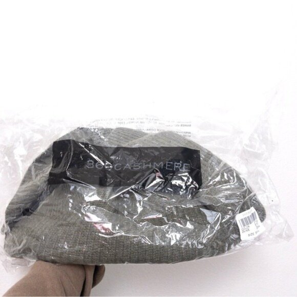 NWT 360 Cashmere Lena One Shoulder Sweater S Olive Knit Long Sleeve - Picture 3 of 5